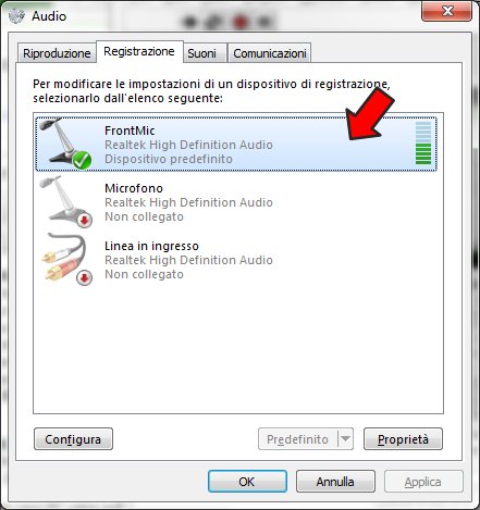 Audio settings