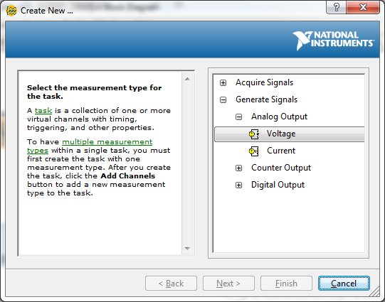 DAQ Assistant settings