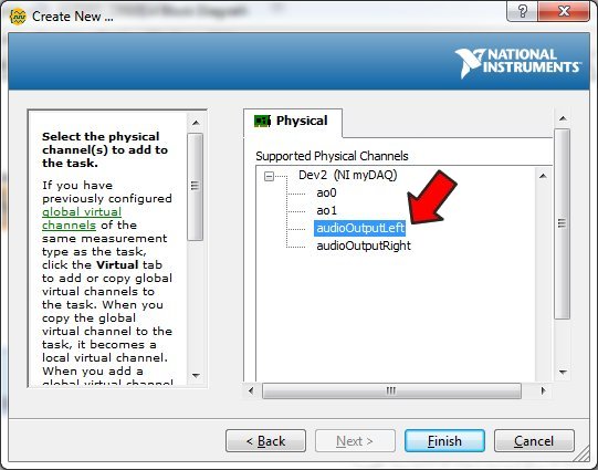 DAQ Assistant settings